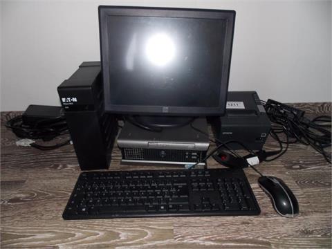 Touch-PC-Kassensystem mit Scanner, Drucker, USV #1211/SR