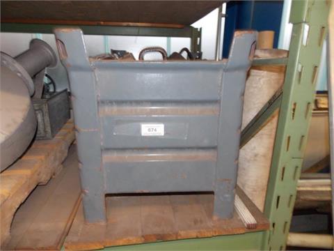 Palettenbox Metall inkl. Stahlgewichten