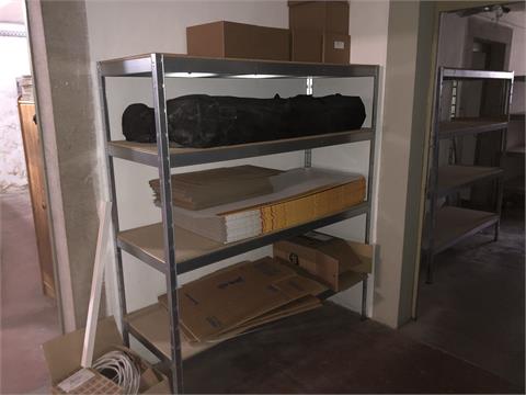 Metal storage shelf